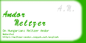 andor meltzer business card